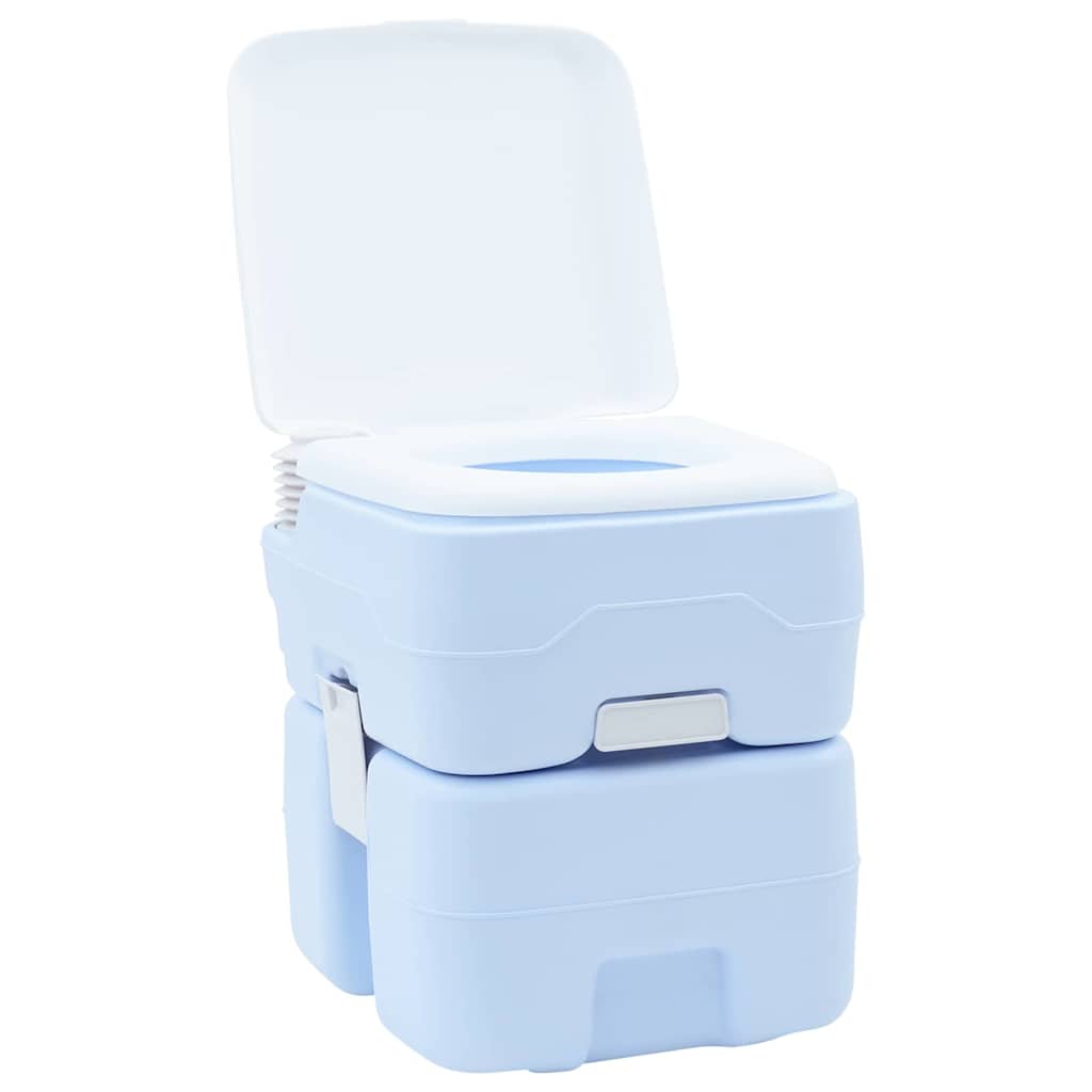 Toilette da Campeggio Azzurro Chiaro e Bianco Polietilene