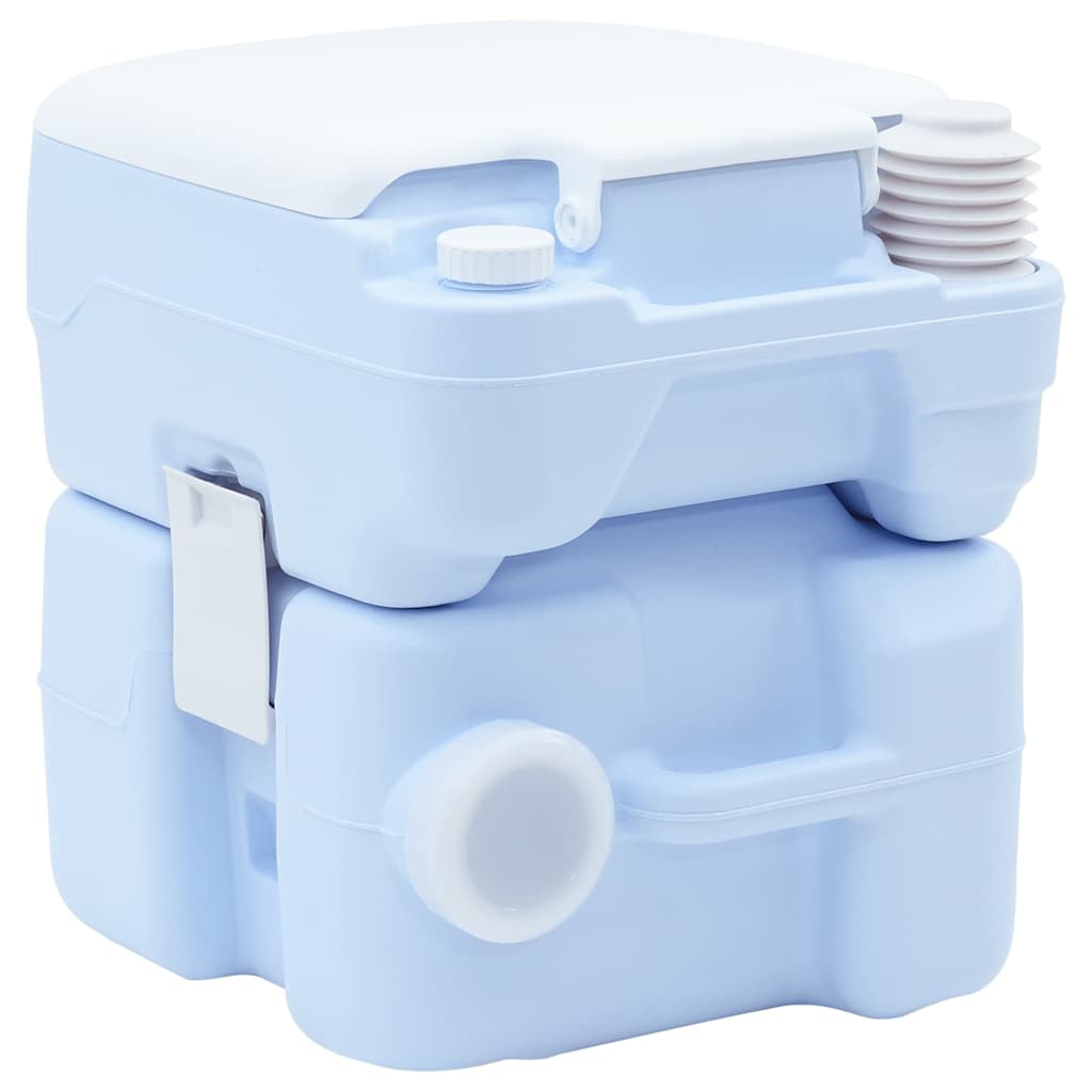 Toilette da Campeggio Azzurro Chiaro e Bianco Polietilene