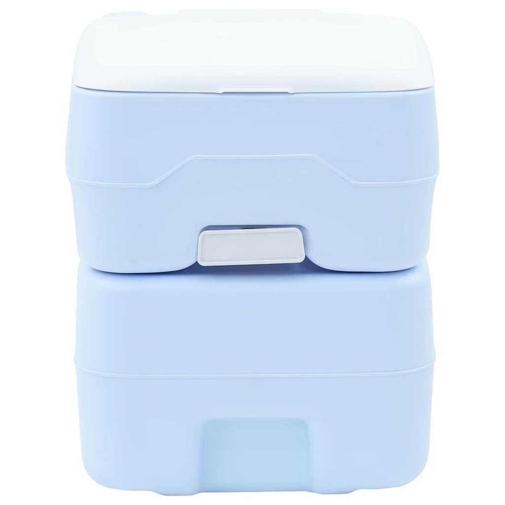 Toilette da Campeggio Azzurro Chiaro e Bianco Polietilene