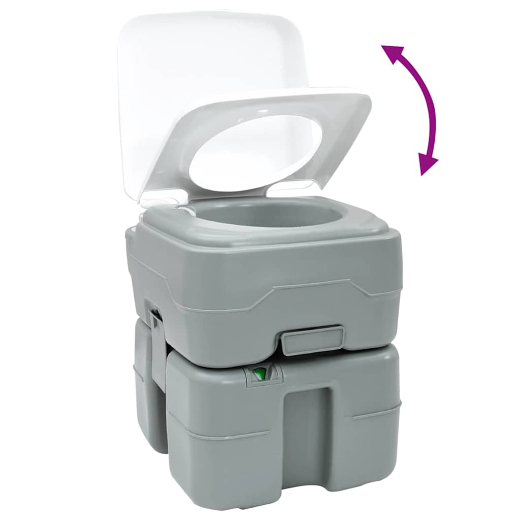 Toilette da Campeggio Grigio 41,5 x 36,5 x 42 cm