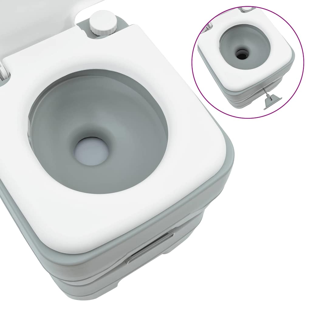Toilette da Campeggio Grigio 41,5 x 36,5 x 42 cm