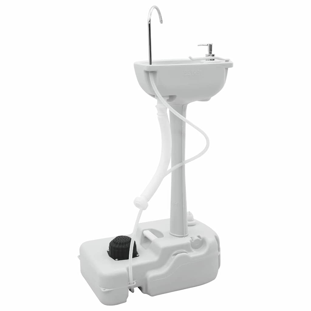Lavandino portatile da campeggio Grigio 50,5 x 33 x 103 cm