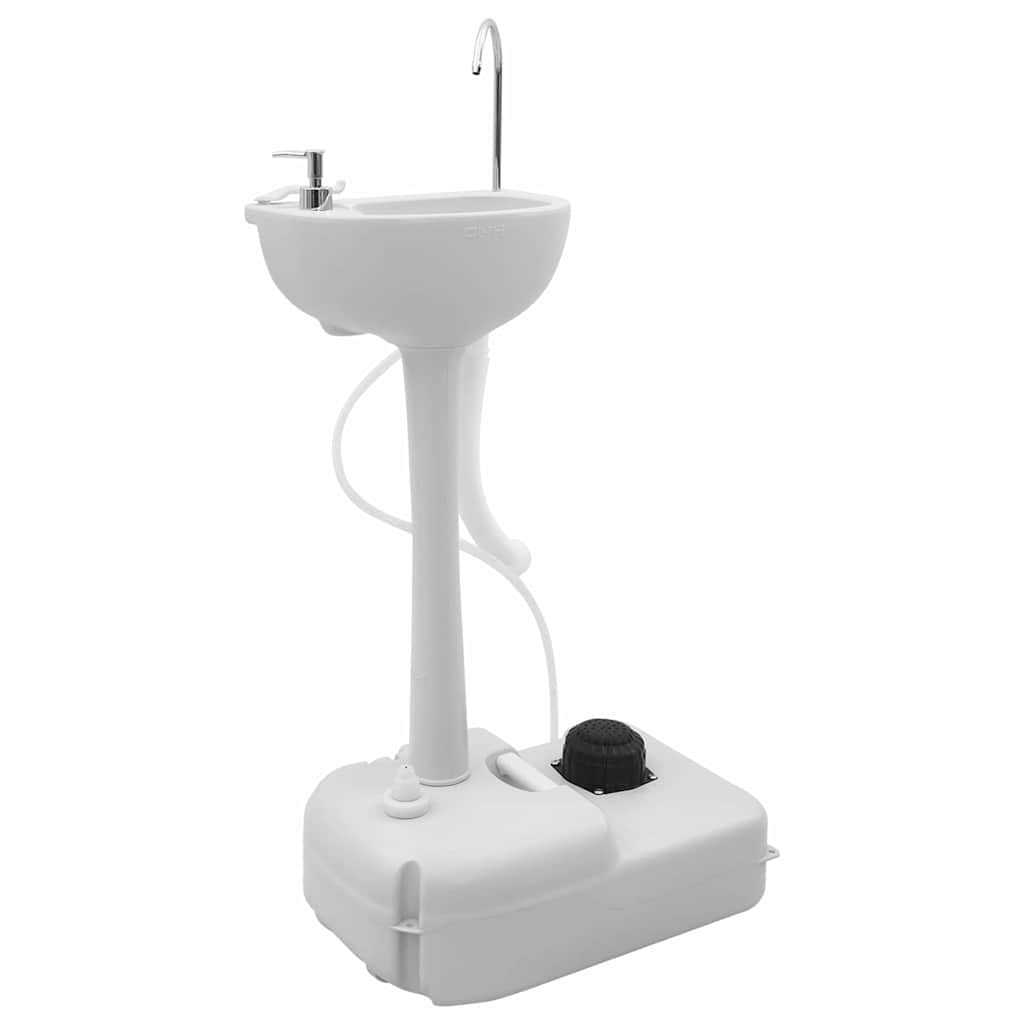 Set di toilette per il campeggio 2 pz Blu e Bianco