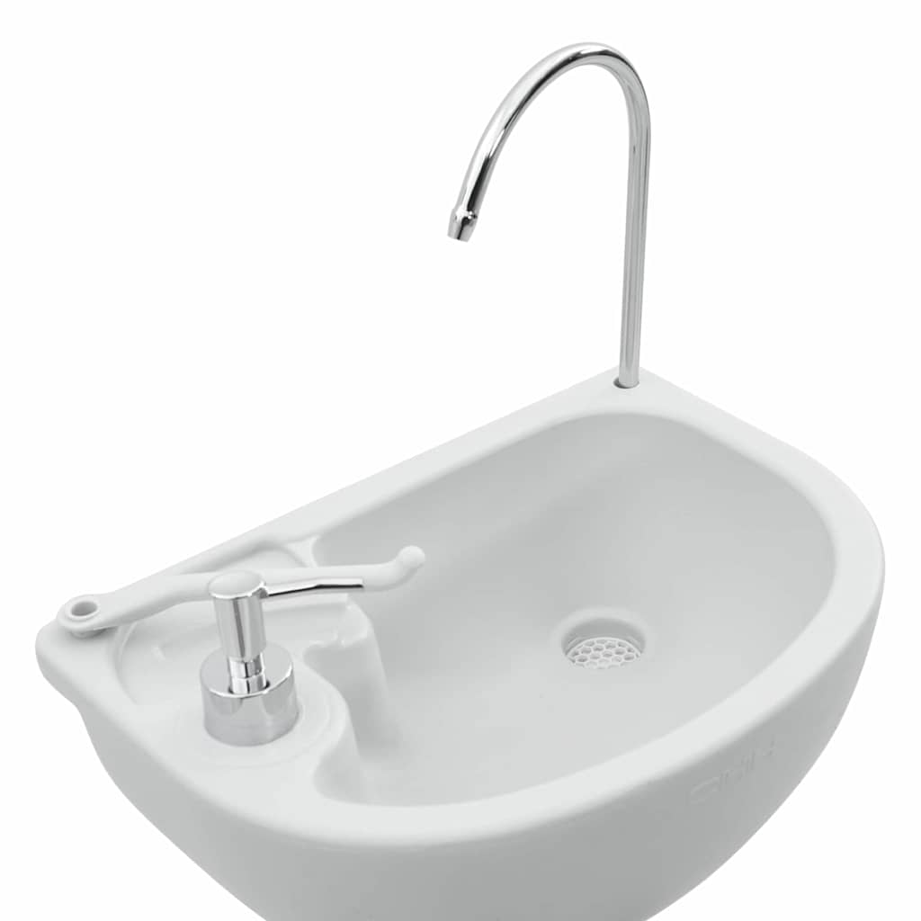 Set di toilette per il campeggio 2 pz Blu e Bianco