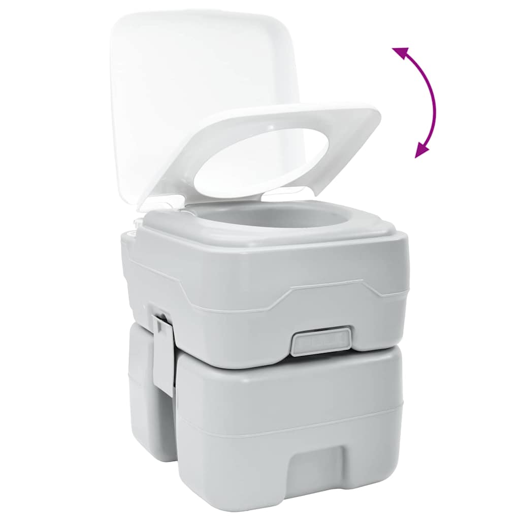 Toilette da Campeggio Grigio 41,5 x 36,5 x 42 cm
