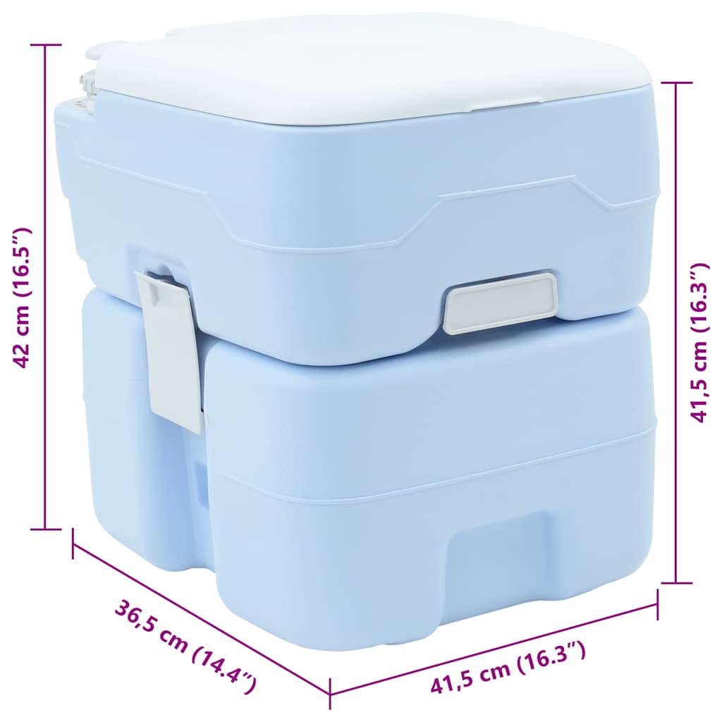 Toilette da Campeggio Blu 41,5 x 36,5 x 42 cm