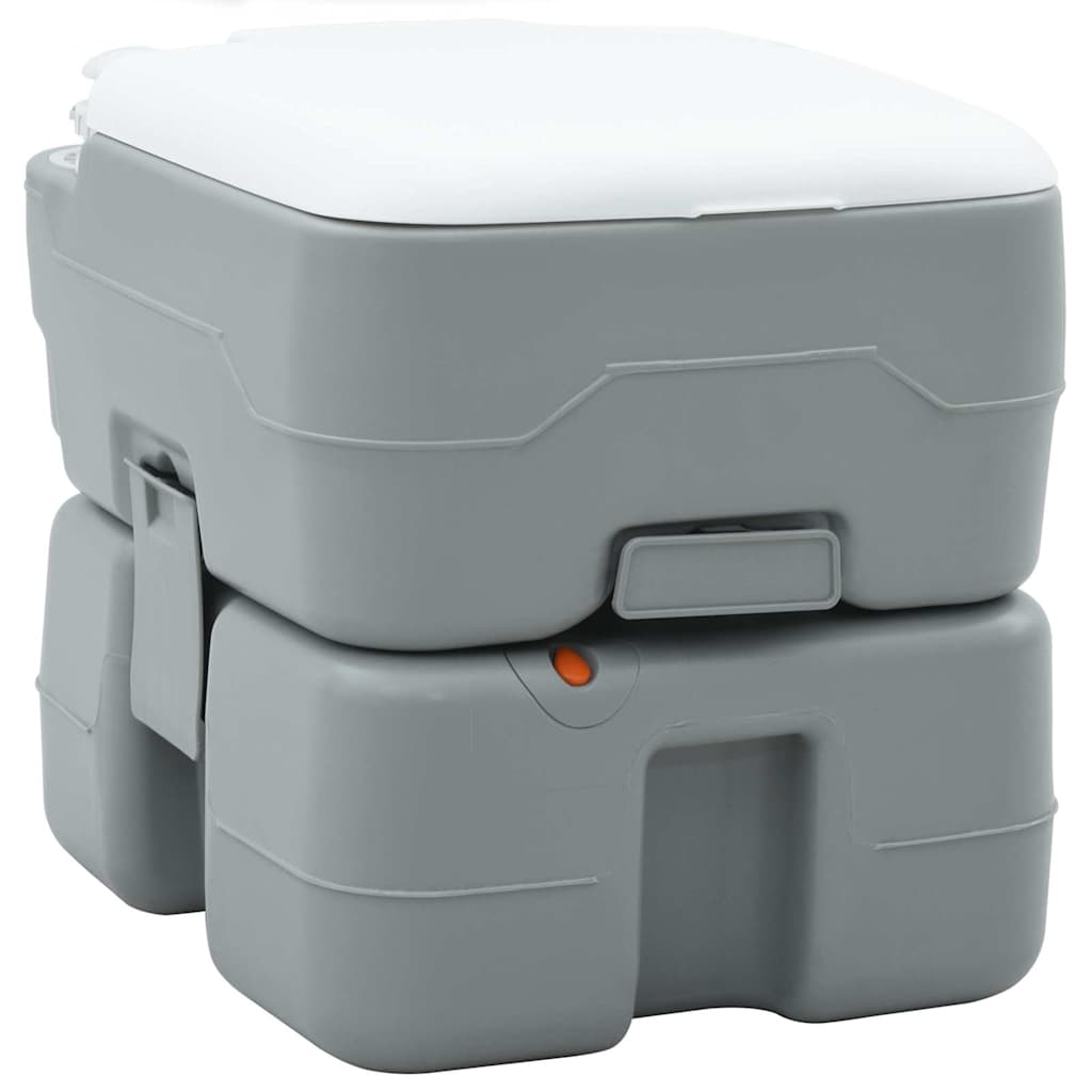 Toilette da Campeggio Grigio e Bianco 41,5 x 36,5 x 37,5 cm