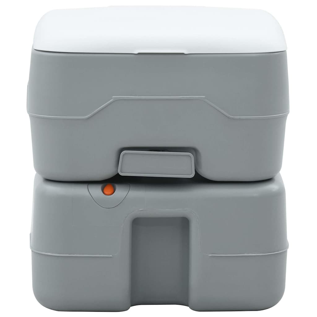 Toilette da Campeggio Grigio e Bianco 41,5 x 36,5 x 37,5 cm