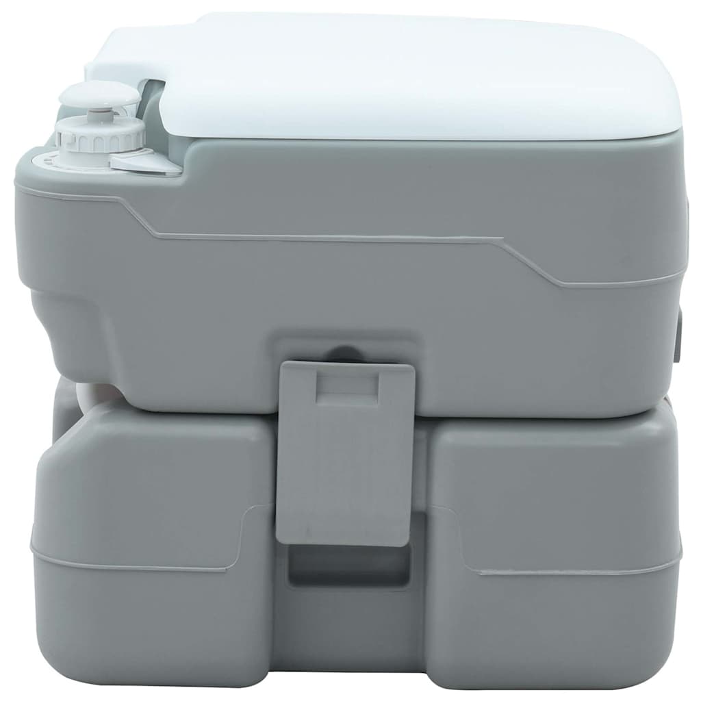 Toilette da Campeggio Grigio e Bianco 41,5 x 36,5 x 37,5 cm