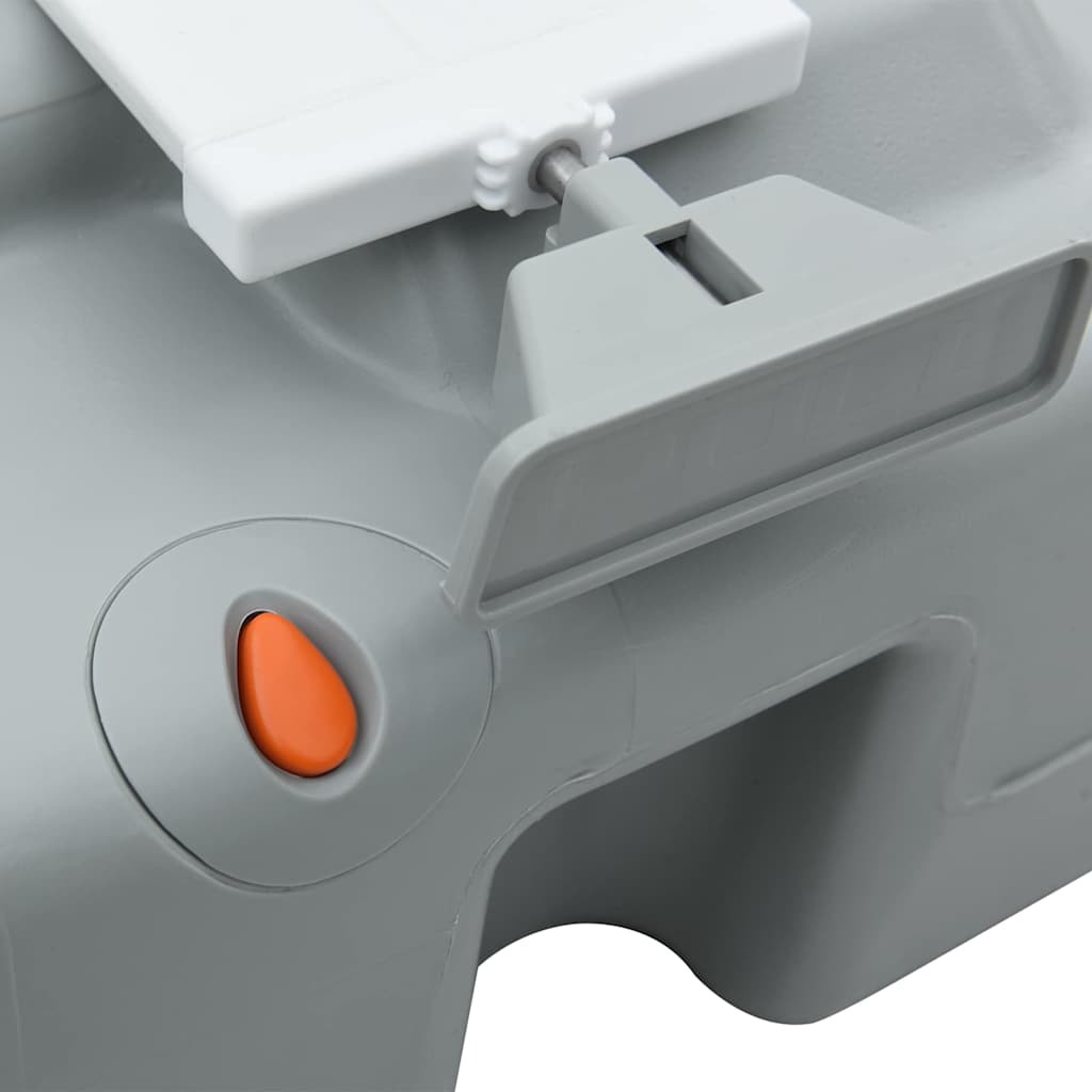 Toilette da Campeggio Grigio e Bianco 41,5 x 36,5 x 37,5 cm