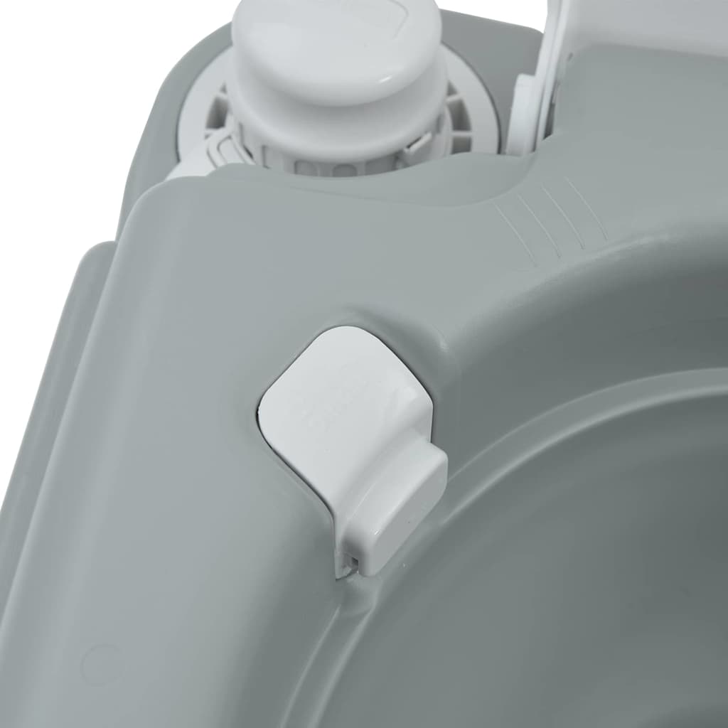 Toilette da Campeggio Grigio e Bianco 41,5 x 36,5 x 37,5 cm