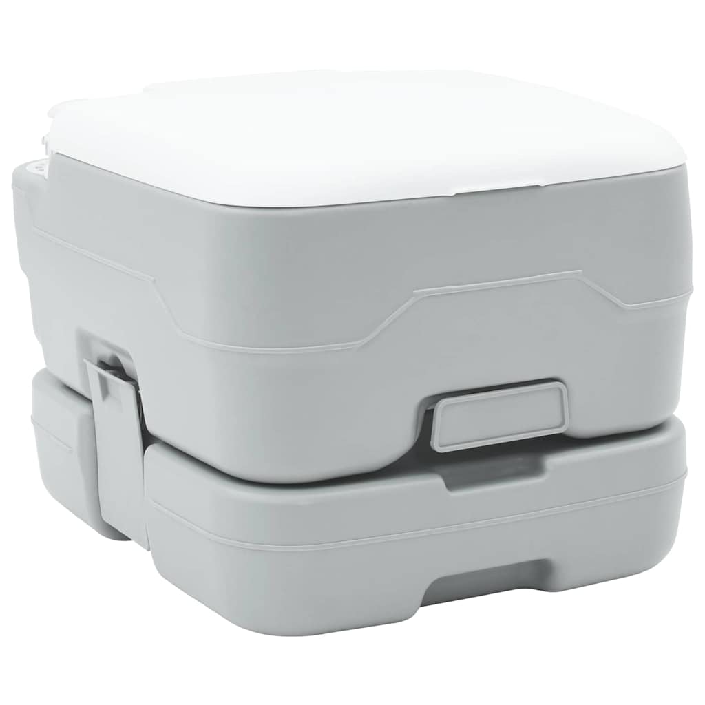 Toilette da Campeggio Grigio e Bianco 41,5 x 36,5 x 30 cm