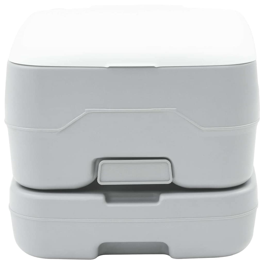Toilette da Campeggio Grigio e Bianco 41,5 x 36,5 x 30 cm