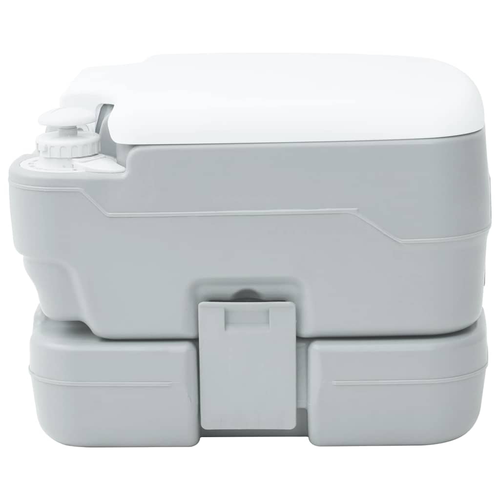Toilette da Campeggio Grigio e Bianco 41,5 x 36,5 x 30 cm