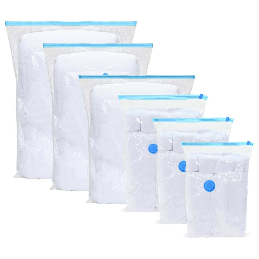 Sacchetti per Stoccaggio 20 pz Trasparente e Blu 100 x 80 cm