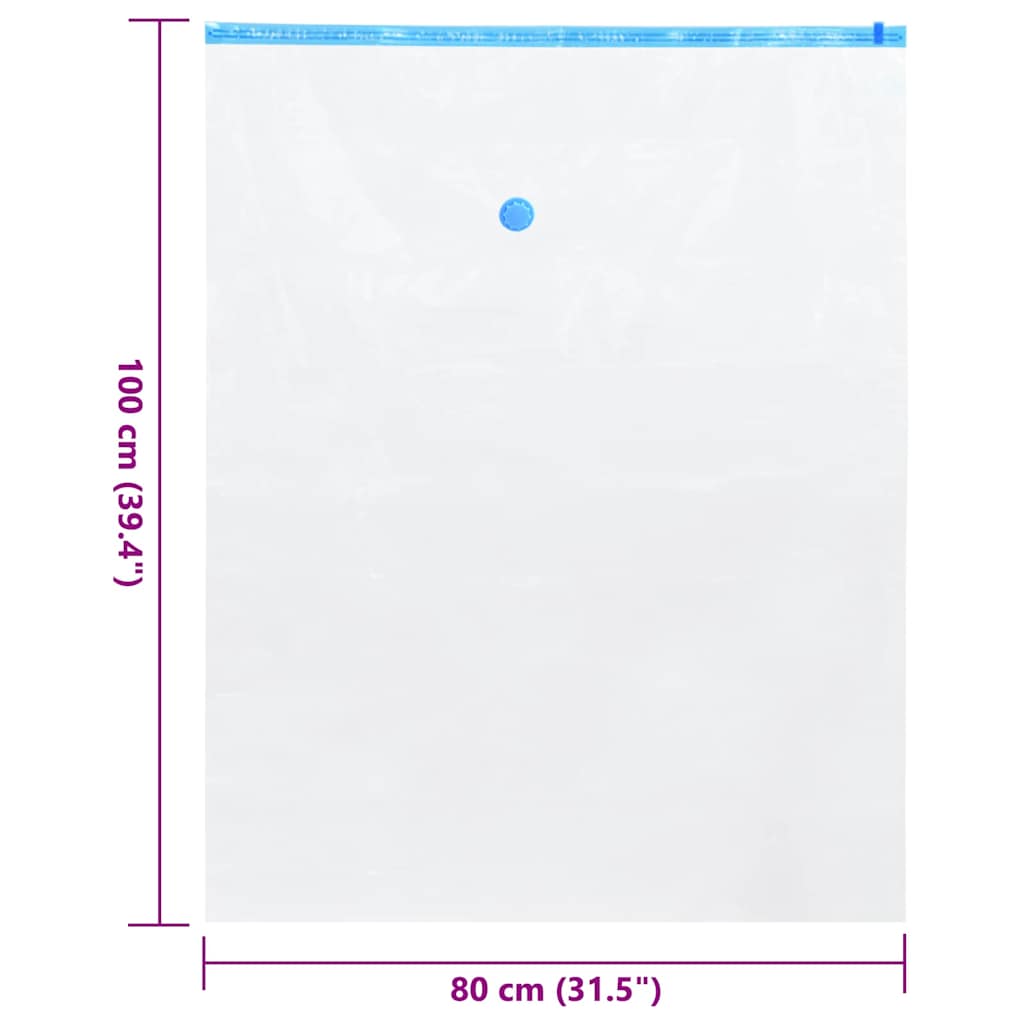 Sacchetti per Stoccaggio 20 pz Trasparente e Blu 100 x 80 cm