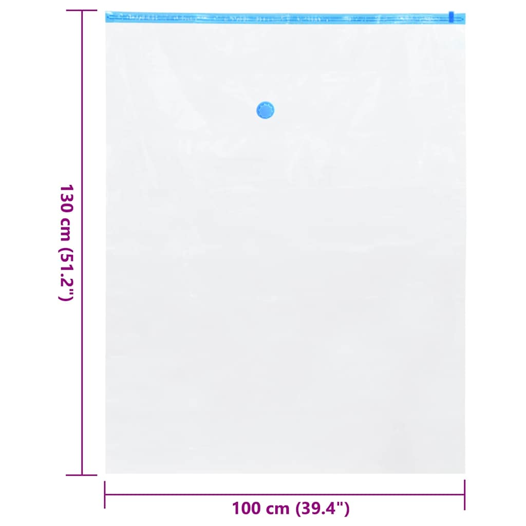 Sacchetti per Stoccaggio 10 pz Trasparente e Blu 130 x 100 cm