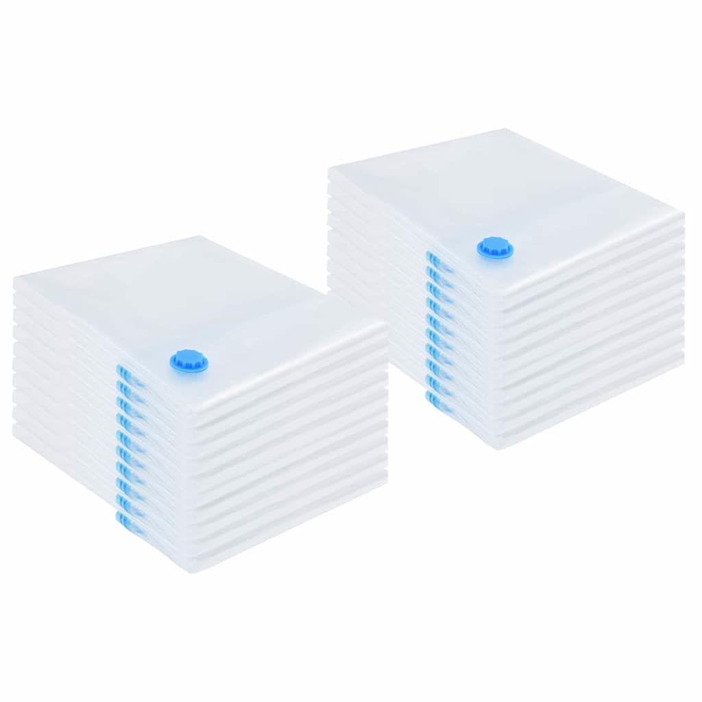 Sacchetti per Stoccaggio 20 pz Trasparente e Blu 130 x 100 cm