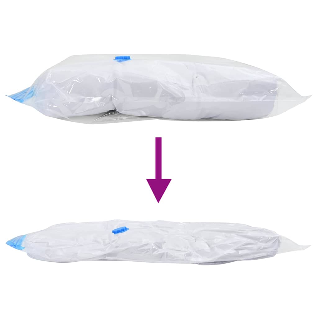 Sacchetti per Stoccaggio 5 pz Trasparente e Blu 80 x 60 cm