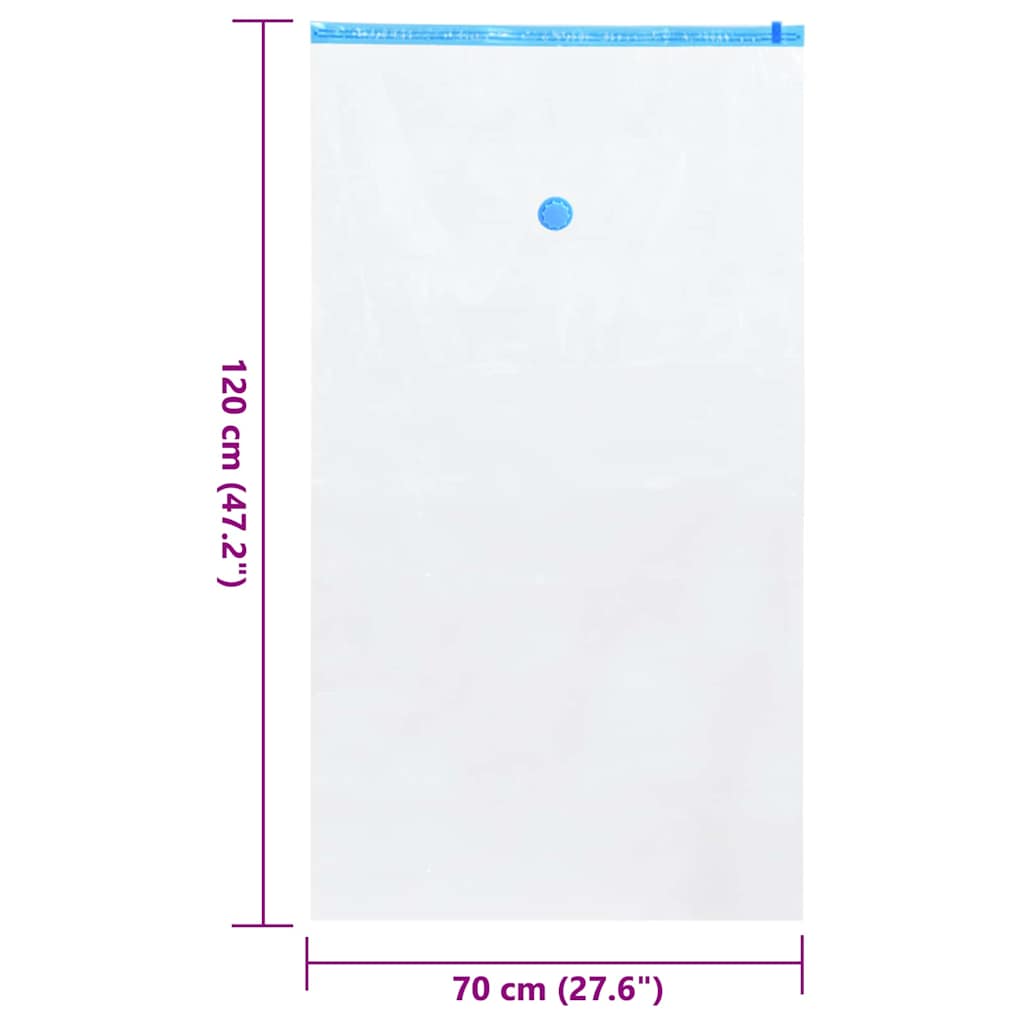 Sacchetti per Stoccaggio 5 pz Trasparente e Blu 120 x 70 cm