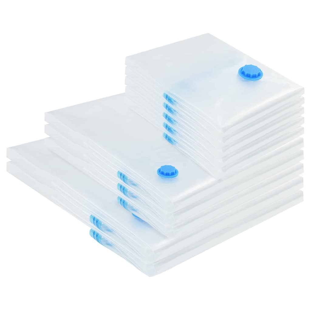 Sacchetti per Stoccaggio 10 pz Trasparente e Blu 130 x 100 cm