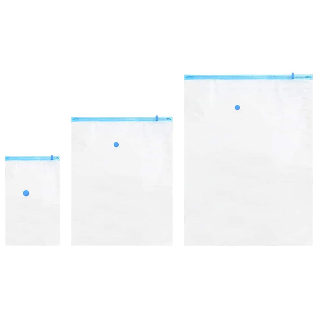 Sacchetti per Stoccaggio 10 pz Trasparente e Blu 130 x 100 cm