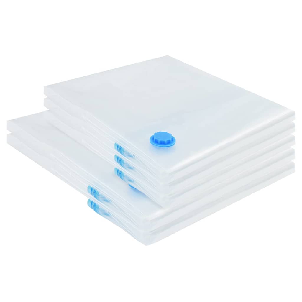 Sacchetti per Stoccaggio 5 pz Trasparente e Blu 130 x 100 cm