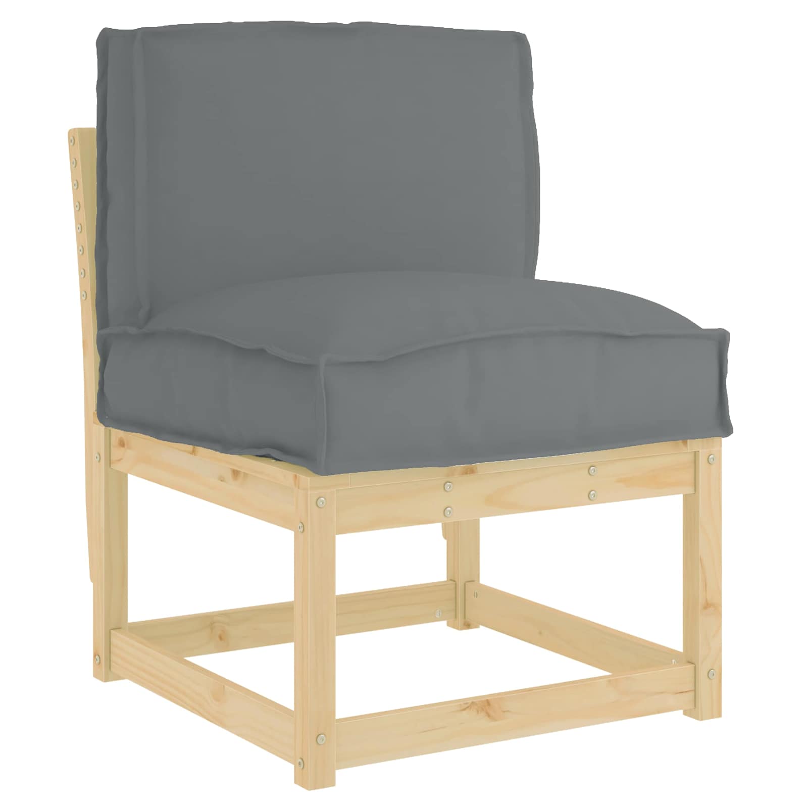 Cuscino Antracite 50 x 40 x 12 cm Tessuto Oxford
