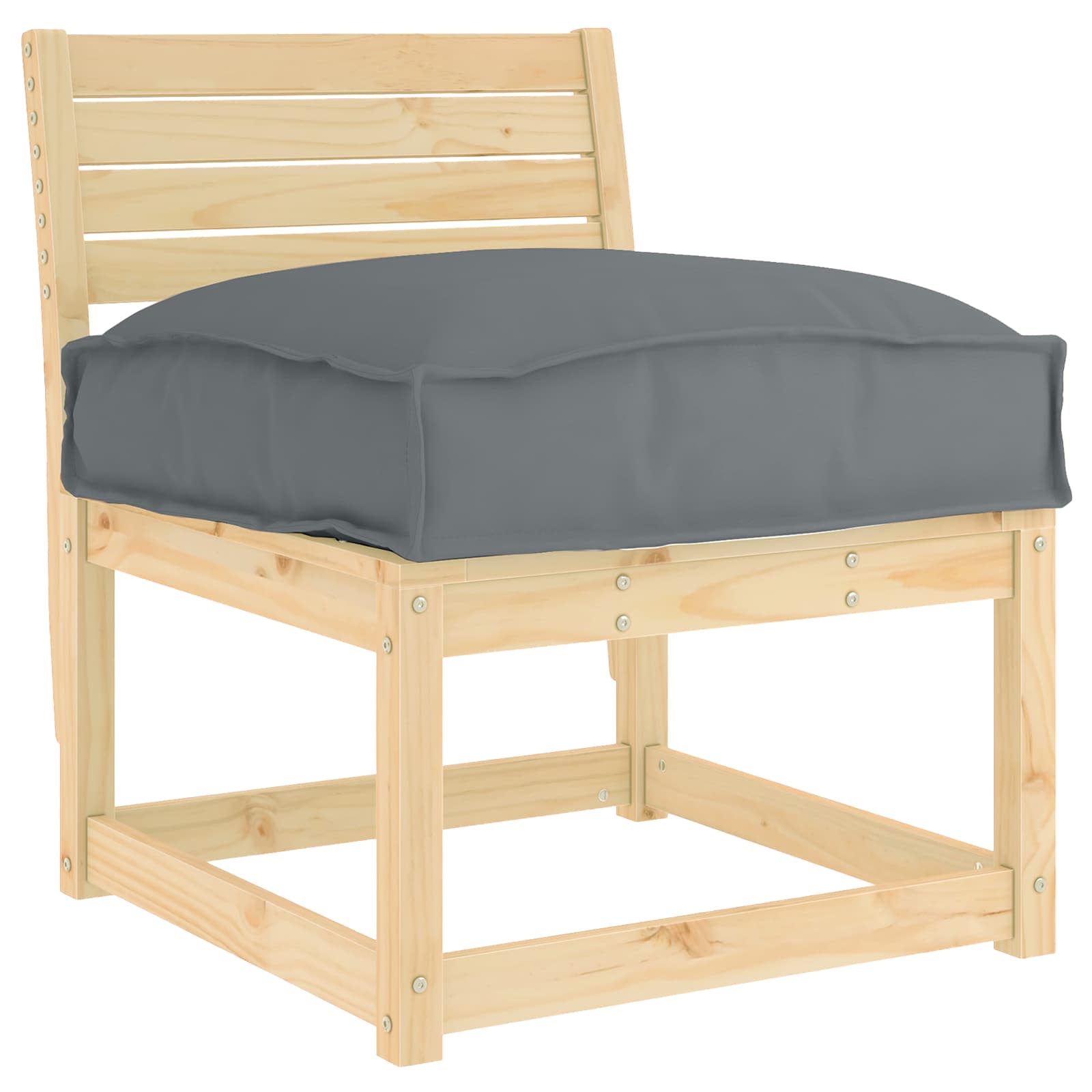 Cuscino Tessuto Oxford Antracite 50 x 50 x 12 cm