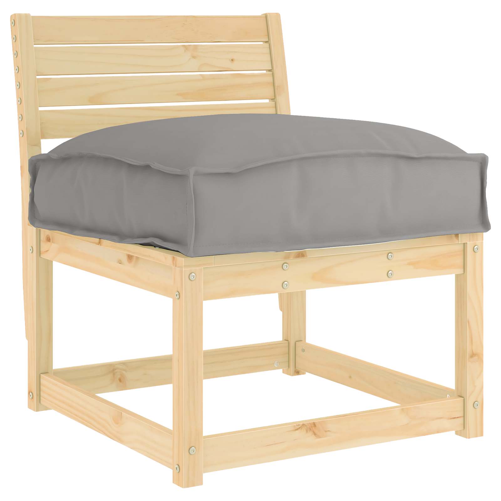 Cuscino Tessuto Oxford Grigio 50 x 50 x 12 cm