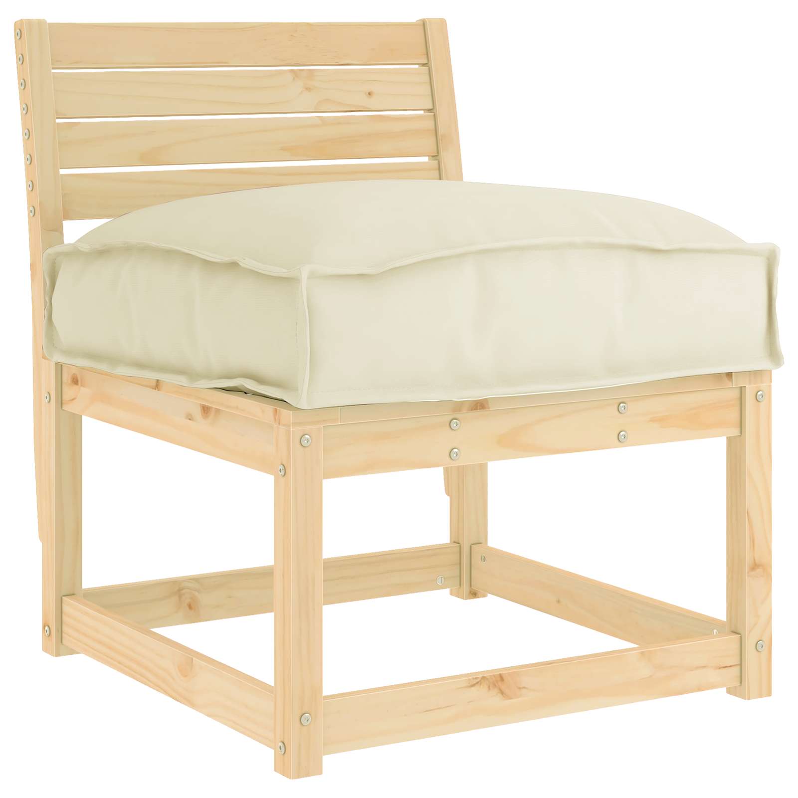 Cuscino Tessuto Oxford Crema 50 x 50 x 12 cm
