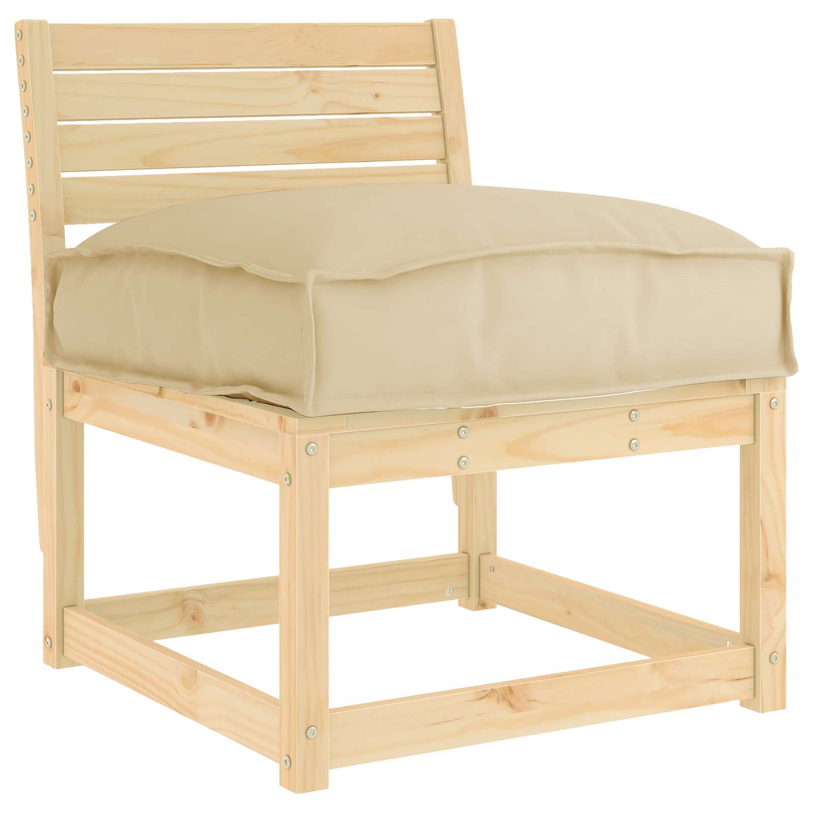 Cuscino Tessuto Oxford Beige 50 x 50 x 12 cm