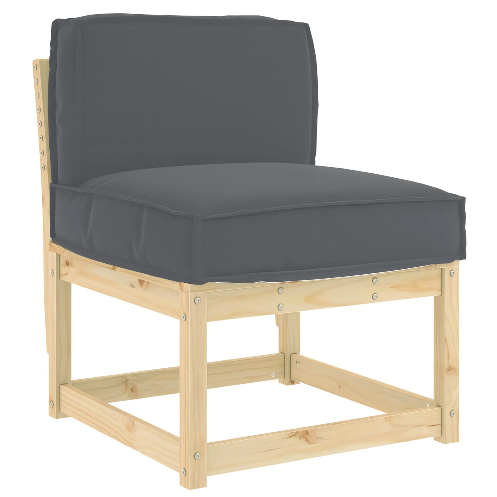 Cuscino Antracite 60 x 40 x 12 cm Tessuto Oxford