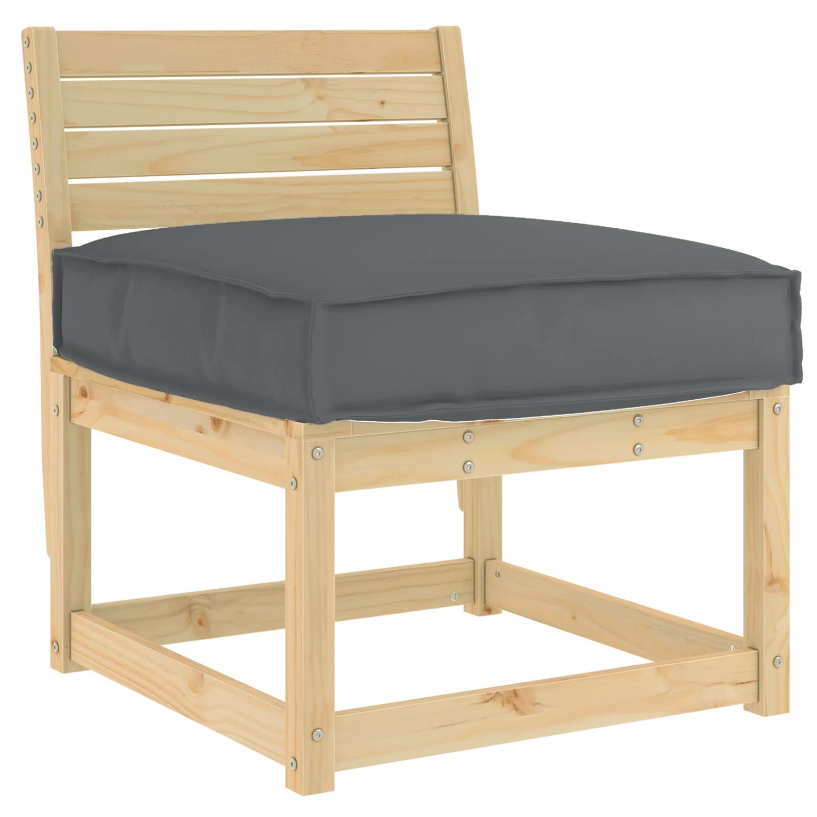 Cuscino Tessuto Oxford Antracite 60 x 60 x 12 cm