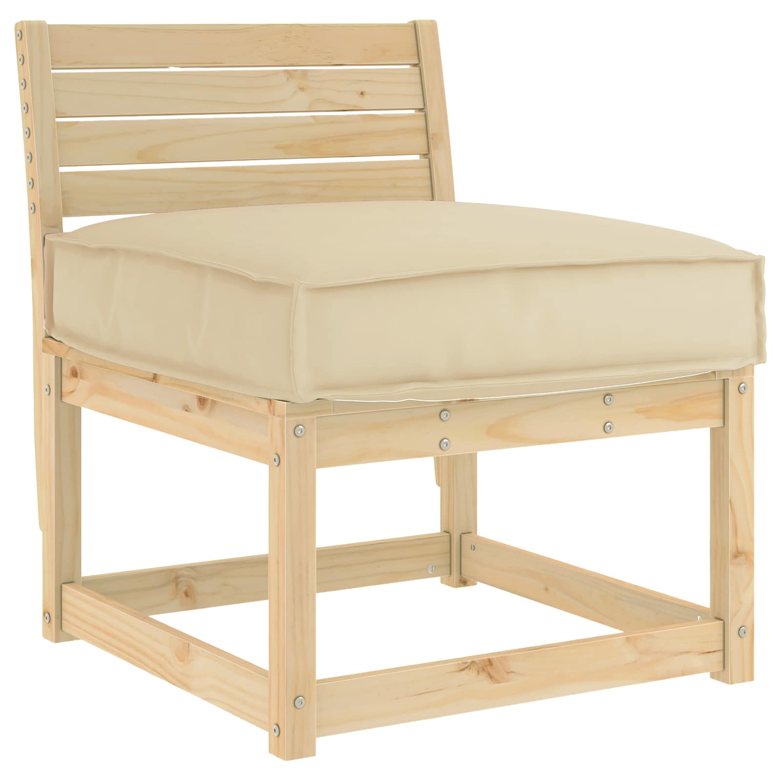 Cuscino Tessuto Oxford Beige 60 x 60 x 12 cm