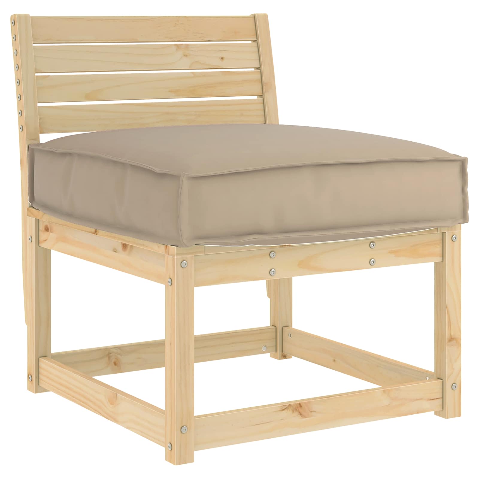 Cuscino Tessuto Oxford Tortora 60 x 60 x 12 cm