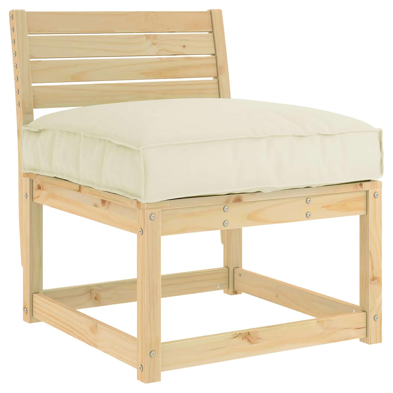 Cuscino Tessuto Oxford Crema 70 x 70 x 12 cm
