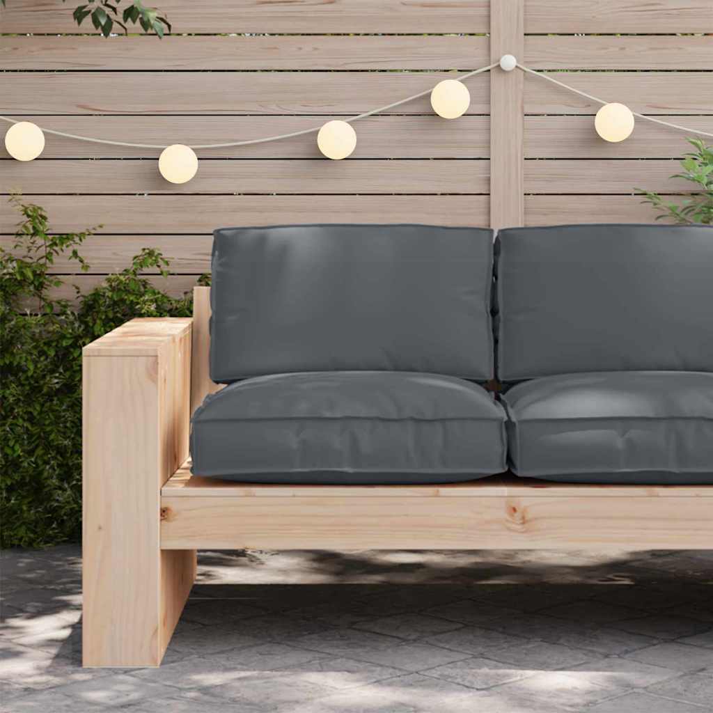 Cuscino Tessuto Oxford Antracite 80 x 80 x 12 cm