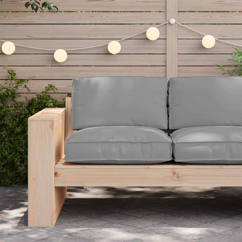 Cuscino Tessuto Oxford Grigio 80 x 80 x 12 cm