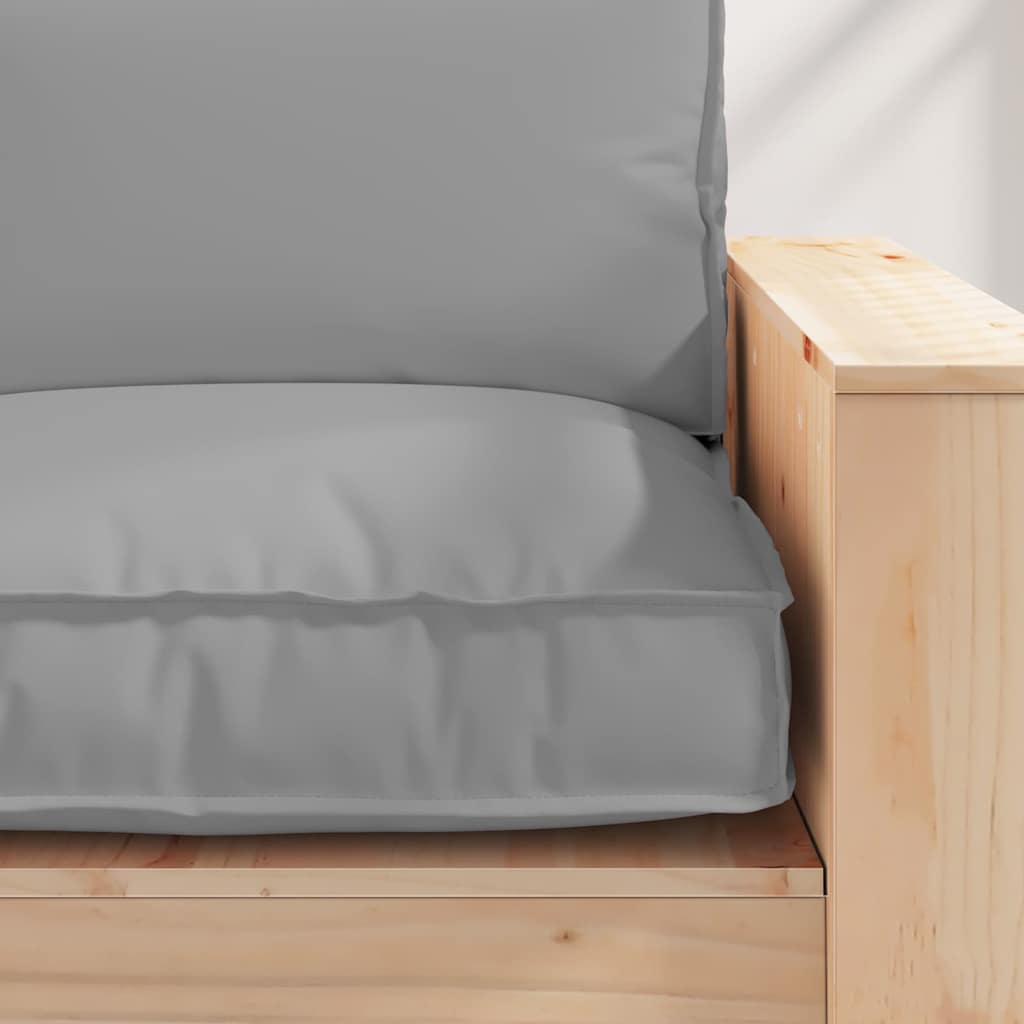 Cuscino Tessuto Oxford Grigio 80 x 80 x 12 cm