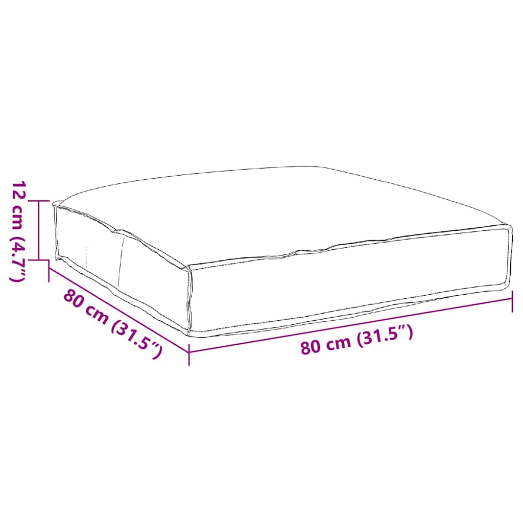 Cuscino Tessuto Oxford Crema 80 x 80 x 12 cm