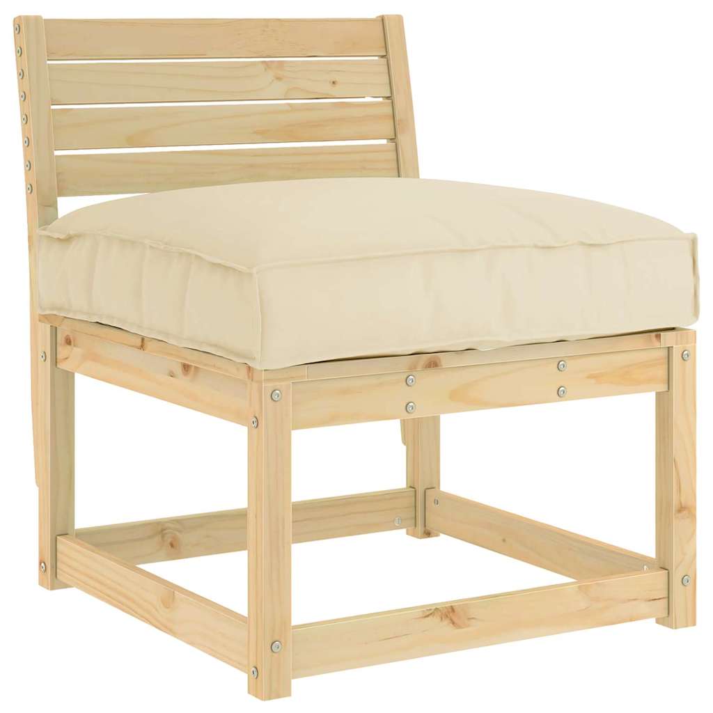 Cuscino Tessuto Oxford Beige 80 x 80 x 12 cm