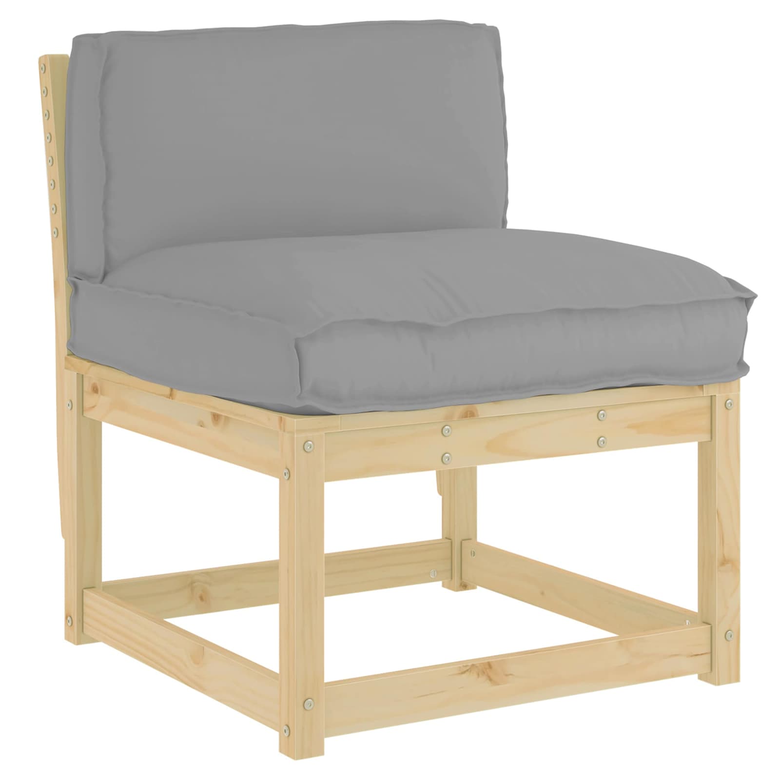 Cuscino Tessuto Oxford Grigio 70 x 40 x 12 cm