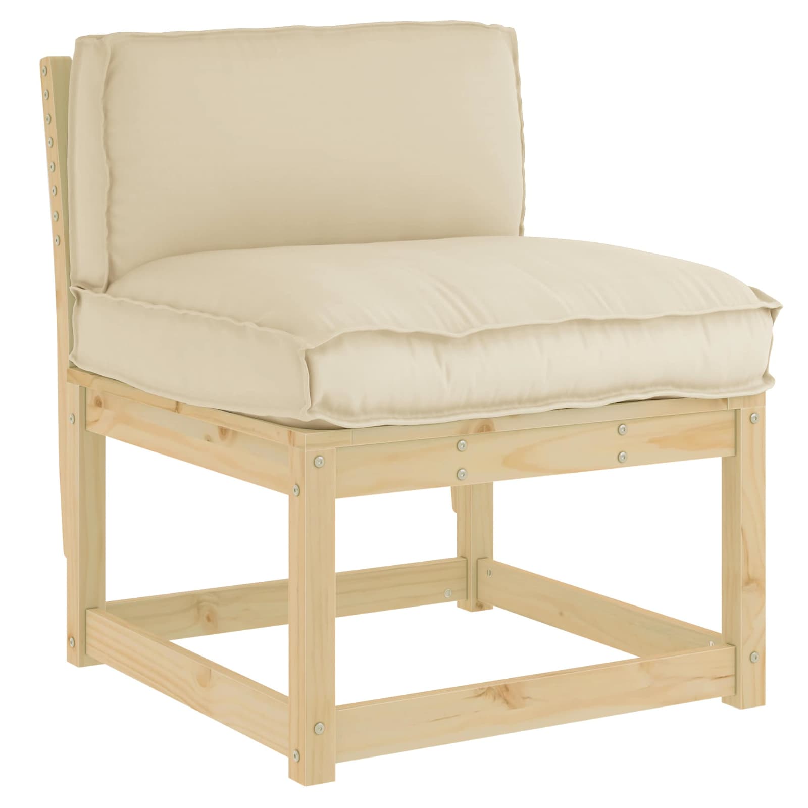 Cuscino Tessuto Oxford Beige 70 x 40 x 12 cm