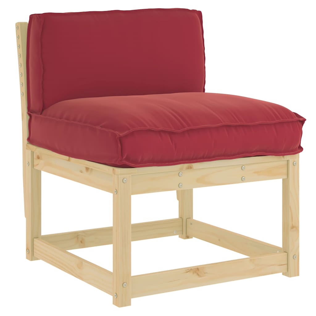 Cuscino Tessuto Oxford Rosso Vino 70 x 40 x 12 cm