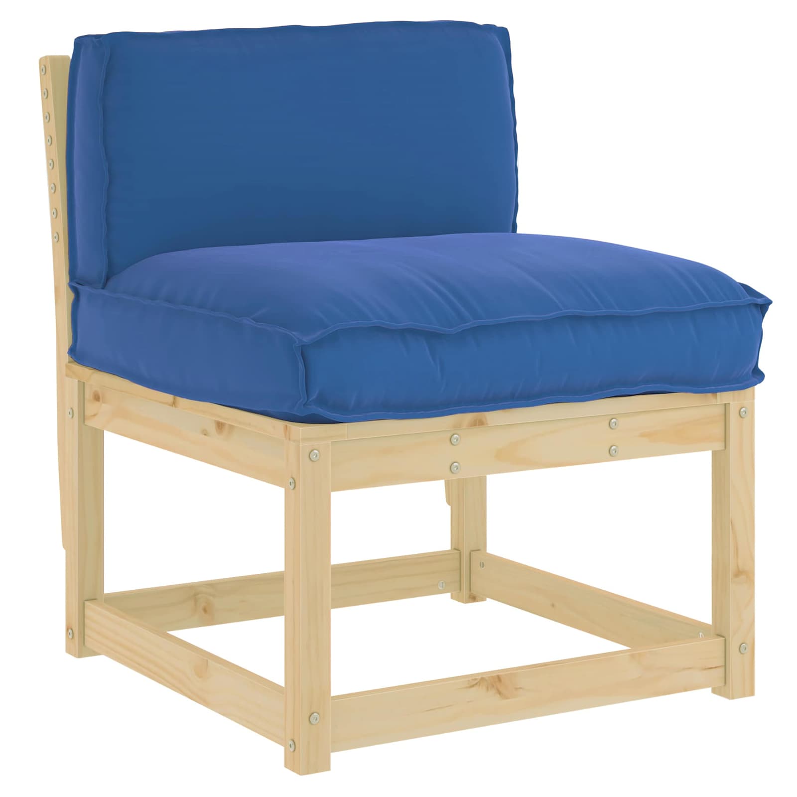 Cuscino Tessuto Oxford Blu Reale 70 x 40 x 12 cm