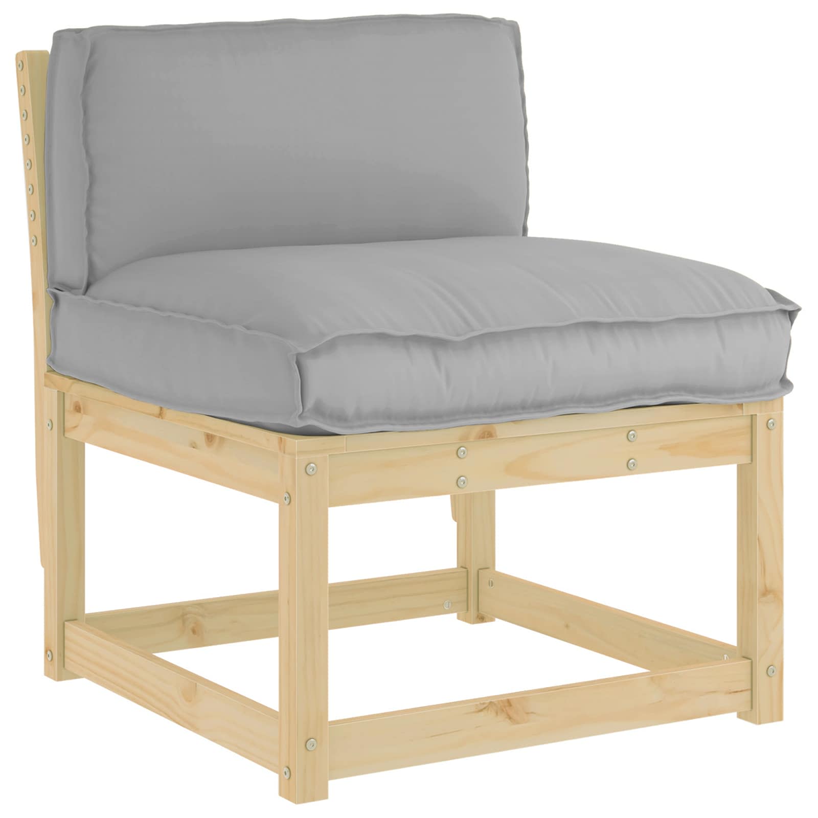 Cuscino Tessuto Oxford Grigio 80 x 40 x 12 cm
