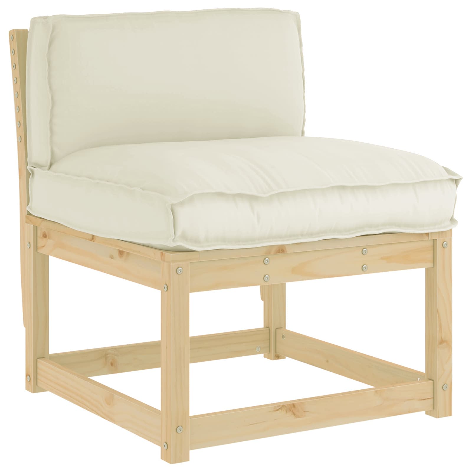 Cuscino Tessuto Oxford Crema 80 x 40 x 12 cm