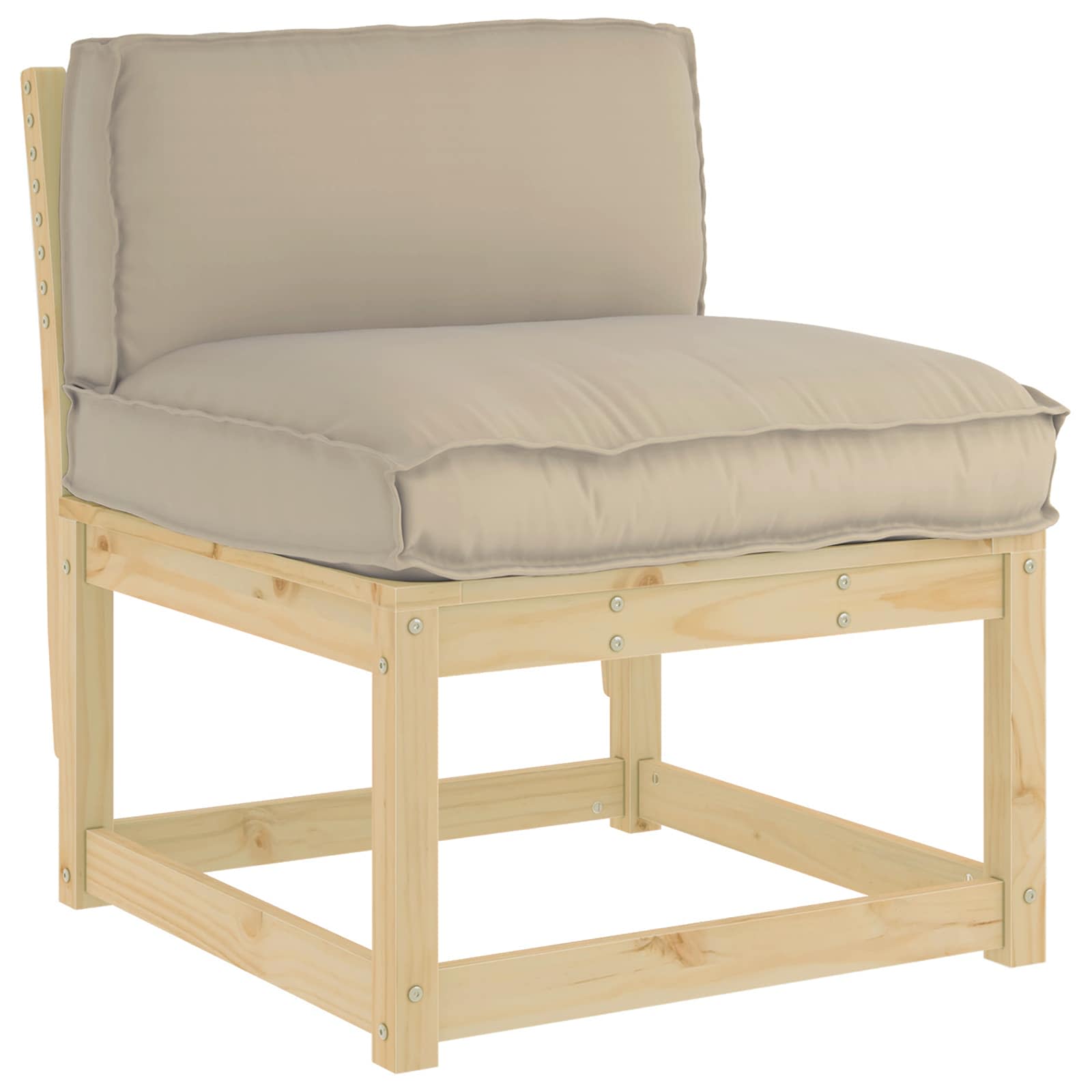 Cuscino Tessuto Oxford Tortora 80 x 40 x 12 cm
