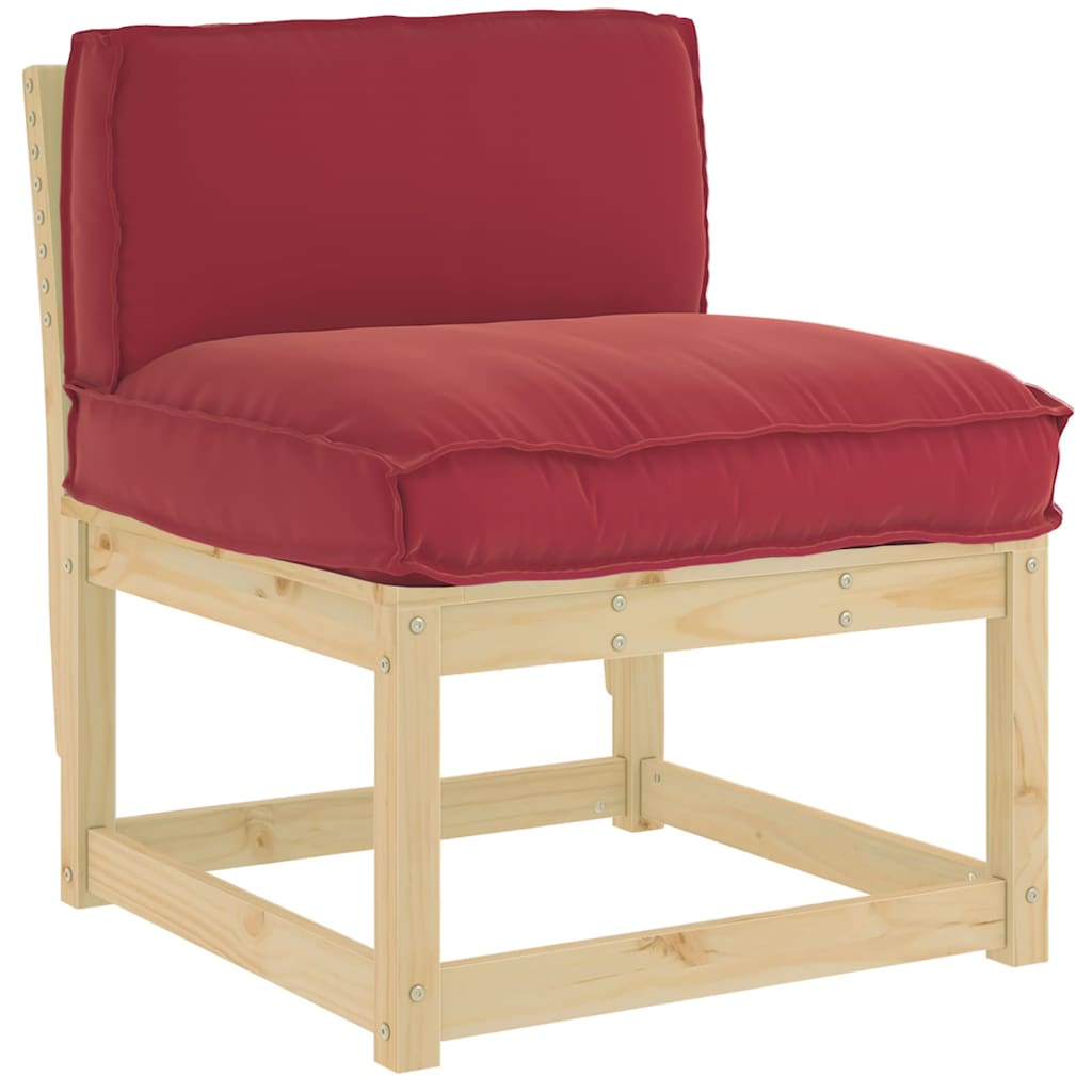 Cuscino Tessuto Oxford Rosso Vino 80 x 40 x 12 cm